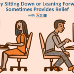 Sitting down or leaning