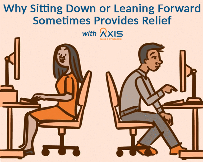Sitting down or leaning